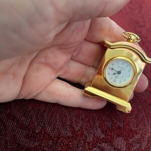 Miniature Solid Brass Collectable Clock